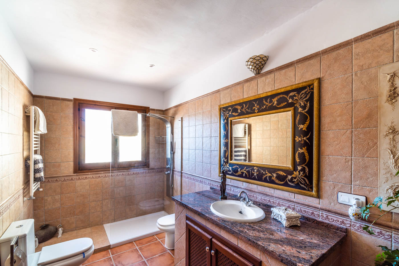 Ducha con cabezal de ducha grande